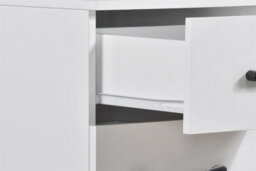 Swish Furniture Paddington 7 Drawer Chest Of Drawers White With Black Handles Bedroom Storage Dresser - thumbnail 9