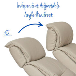 Morris Living The Newton Swivel Recliner Chair & Matching Footstool - Mushroom Leather - thumbnail 2