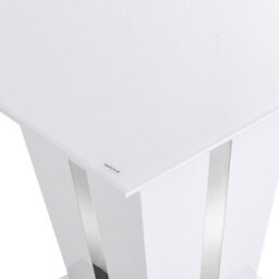Furniture in Fashion Memphis High Gloss Lamp Table In White With Glass Top - thumbnail 7