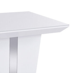 Furniture in Fashion Memphis High Gloss Lamp Table In White With Glass Top - thumbnail 6