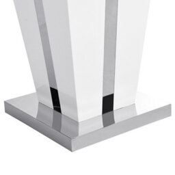 Furniture in Fashion Memphis High Gloss Lamp Table In White With Glass Top - thumbnail 8