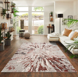 Smart Living Luxury Soft Modern Shimmer Sunset Rug For Living & Bedroom - Pink - 80 X 150 Cm - thumbnail 4