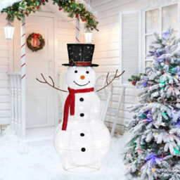 4Ft Lighted Christmas Snowman Pre Lit Outdoor/indoor Xmas Decoration With 90 Led - thumbnail 1
