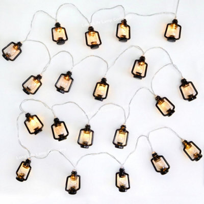 Long Life Lamps Company Outdoor Or Indoor Mini Lantern 20 Led String Lights Ip44 Mains Powered 2500K Lansl01 - image 1