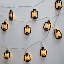 Long Life Lamps Company Outdoor Or Indoor Mini Lantern 20 Led String Lights Ip44 Mains Powered 2500K Lansl01 - thumbnail 3