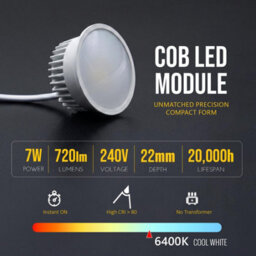 Led Spot Lights Ceiling Cool White 6400K Recessed Downlight 7W 720Lm 230V Bulb Lights 5 Pack - thumbnail 7