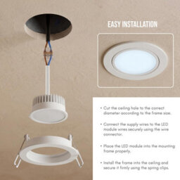 Led Spot Lights Ceiling Cool White 6400K Recessed Downlight 7W 720Lm 230V Bulb Lights 5 Pack - thumbnail 2