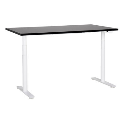 Beliani Electric Adjustable Standing Desk Destinas Black/ White 160 Cm 72 Cm - image 1