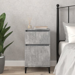 Berkfield Bedside Cabinet Concrete Grey 40X35X70 Cm - thumbnail 1