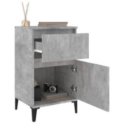 Berkfield Bedside Cabinet Concrete Grey 40X35X70 Cm - thumbnail 5