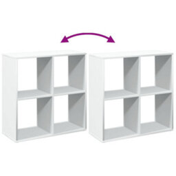Vidaxl Room Divider Bookcase White 69.5X29X69.5 Cm Engineered Wood - thumbnail 8