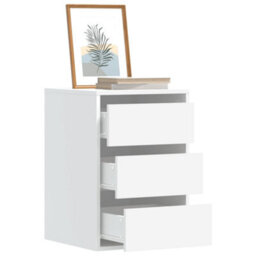 Berkfield Corner Chest Of Drawers White 40X41X58 Cm Engineered Wood