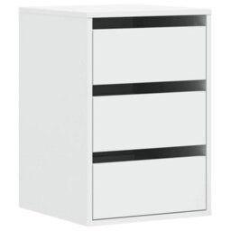 Berkfield Corner Chest Of Drawers White 40X41X58 Cm Engineered Wood - thumbnail 2