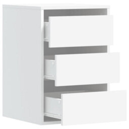 Berkfield Corner Chest Of Drawers White 40X41X58 Cm Engineered Wood - thumbnail 5