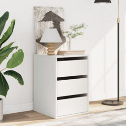 Berkfield Corner Chest Of Drawers White 40X41X58 Cm Engineered Wood - thumbnail 3