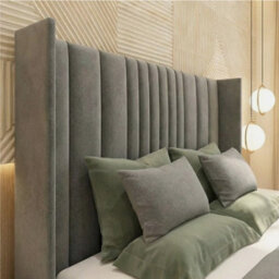 Manhattan Aroma Winged Panel Bed Frame Plush Velvet With Divan Ottoman Gas Lift Storage + Footboard - thumbnail 3