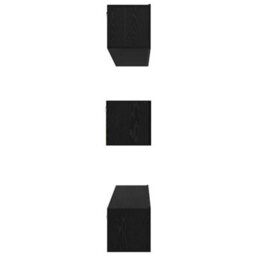 Berkfield Tv Cabinet Set 8 Pcs Black Oak 60 X 30 X 30 Cm Engineered Wood - thumbnail 9