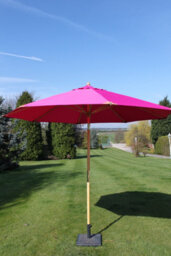 Garden Market Place The Garden Marketplace Premium 3M Hardwood Garden Parasol Umbrella Pink - thumbnail 4