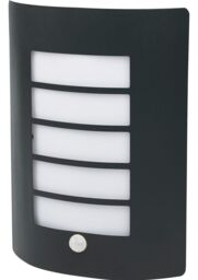 GoodHome Fixed Matt Dark Grey Pir Motion Sensor Outdoor Wall Light 40W - thumbnail 2