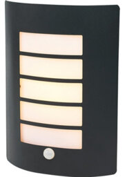 GoodHome Fixed Matt Dark Grey Pir Motion Sensor Outdoor Wall Light 40W
