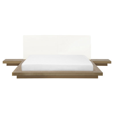 Beliani Bed Zen 160 X 200 Cm (Eu King Size) Natural Ash Wood - image 1