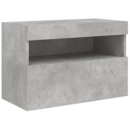 Vidaxl Tv Wall Cabinet With Led Lights Concrete Grey 60X30X40 Cm - thumbnail 3