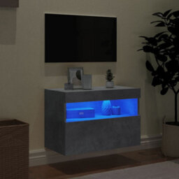 Vidaxl Tv Wall Cabinet With Led Lights Concrete Grey 60X30X40 Cm - thumbnail 4