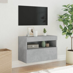 Vidaxl Tv Wall Cabinet With Led Lights Concrete Grey 60X30X40 Cm - thumbnail 5
