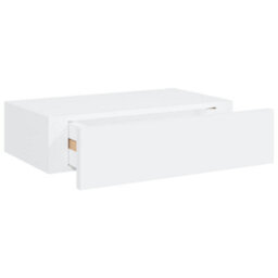 Vidaxl Wall-Mounted Drawer Shelf White 40X23.5X10 Cm Mdf - thumbnail 6