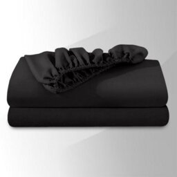 Bedlooms Super King Fitted Sheet 25Cm Extra Deep - Soft Microfiber Deep Pocket Elacticated Bed Fitted Sheets Black, 180X200 Cm - thumbnail 6