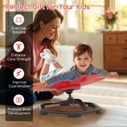 Gainoom Kids Red Sensory Swivel Chair Petal Spinning Chair For Training Body Coordination - thumbnail 8