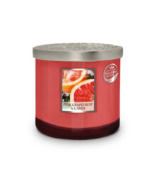 Heart and Home Heart & Home Pink Grapefruit & Cassis Twin Wick Ellipse Soy Candle - 40 Hours Burn - thumbnail 3