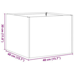 Berkfield Planter Anthracite 40X40X30 Cm Steel - thumbnail 9