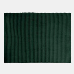 Ohs Faux Fur Ribbed Fleece Throw Blanket Winter Warm Supersoft - 200 X 240Cm - Green - thumbnail 4