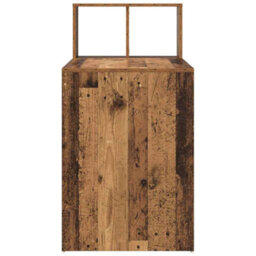 Berkfield Modern Writing Desk Old Wood Engineered Wood Standard Storage - thumbnail 6