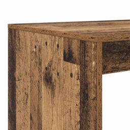 Berkfield Modern Writing Desk Old Wood Engineered Wood Standard Storage - thumbnail 8