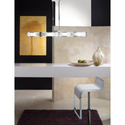 Luminosa Lighting Luminosa Duna E27 Floor Lamp 6 Light E27, Polished Chrome/white Acrylic, Cfl Lamps Included - thumbnail 5