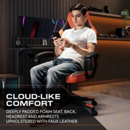 X Rocker Tempest Ergonomic Pc Office Gaming Chair - Orange - thumbnail 4