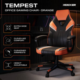 X Rocker Tempest Ergonomic Pc Office Gaming Chair - Orange - thumbnail 2