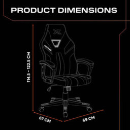 X Rocker Tempest Ergonomic Pc Office Gaming Chair - Orange - thumbnail 7