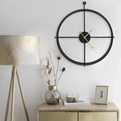 Vidaxl Wall Clock Black 52 Cm Iron - image 1