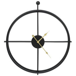 Vidaxl Wall Clock Black 52 Cm Iron - thumbnail 2