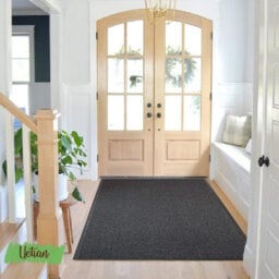 UETIAN Grey Rubber Barrier Mat, Heavy Duty, Dirt Trapper & Absorbent Mat, Polypropylene Pile, Outdoor & Indoor (60Cm X 80Cm) - thumbnail 4