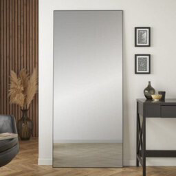 The Online Mirror Shop Leaner Mirror Islington Wall Dressing Handcrafted And Finished Rectangular Shape With Metal Black Frame- H 180Cm X W 80Cm - thumbnail 2