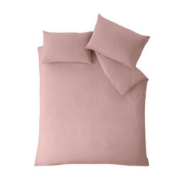 Catherine Lansfield So Soft Non-Iron Super King Duvet Cover Set With Pillowcases Blush Pink - thumbnail 4