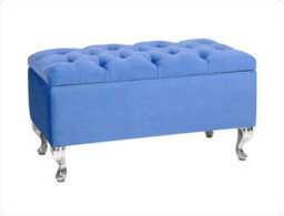 Londona 150Cm Chesterfield Ottoman Storage Bench - Plush Velvet Shoe Bench - Duck Egg Upholstery Footstool With Storage - thumbnail 1
