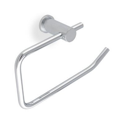 Alexander & Wilks Brunel Diamond Knurled Toilet Roll Holder-Polished Chrome
