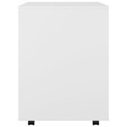 Berkfield Modern Rolling Cabinet White 60X53X72 Cm Engineered Wood - thumbnail 6