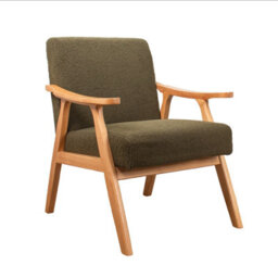 Scottish Everlastings Ltd. Scottish Everlastings Green Boucle Chair (Flat Arms) - thumbnail 3