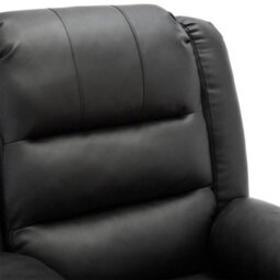 More4Homes Loxley Single Motor Electric Riser Rise Recliner Bonded Leather Armchair Electric Lift Chair (Black) - thumbnail 6
